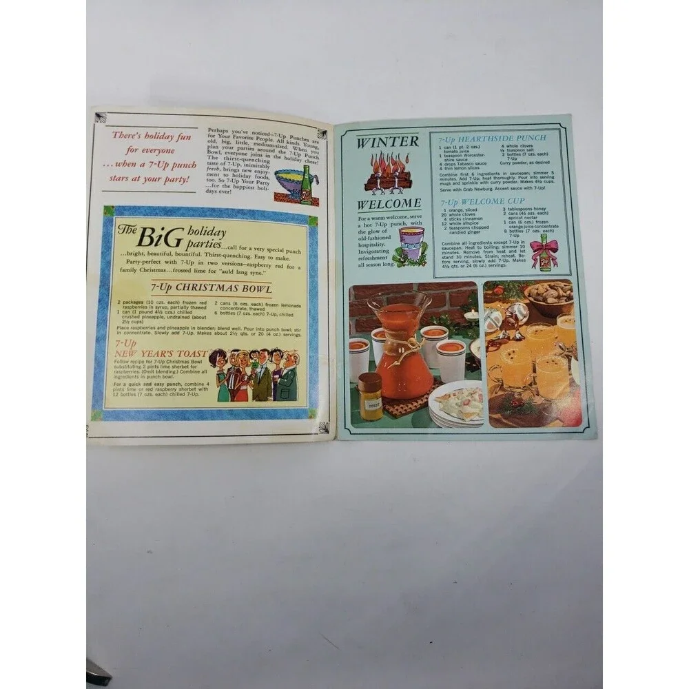 For Happy Holidays 7 Up Your Party 1964 Advertising Recipe Booklet St. Louis MO